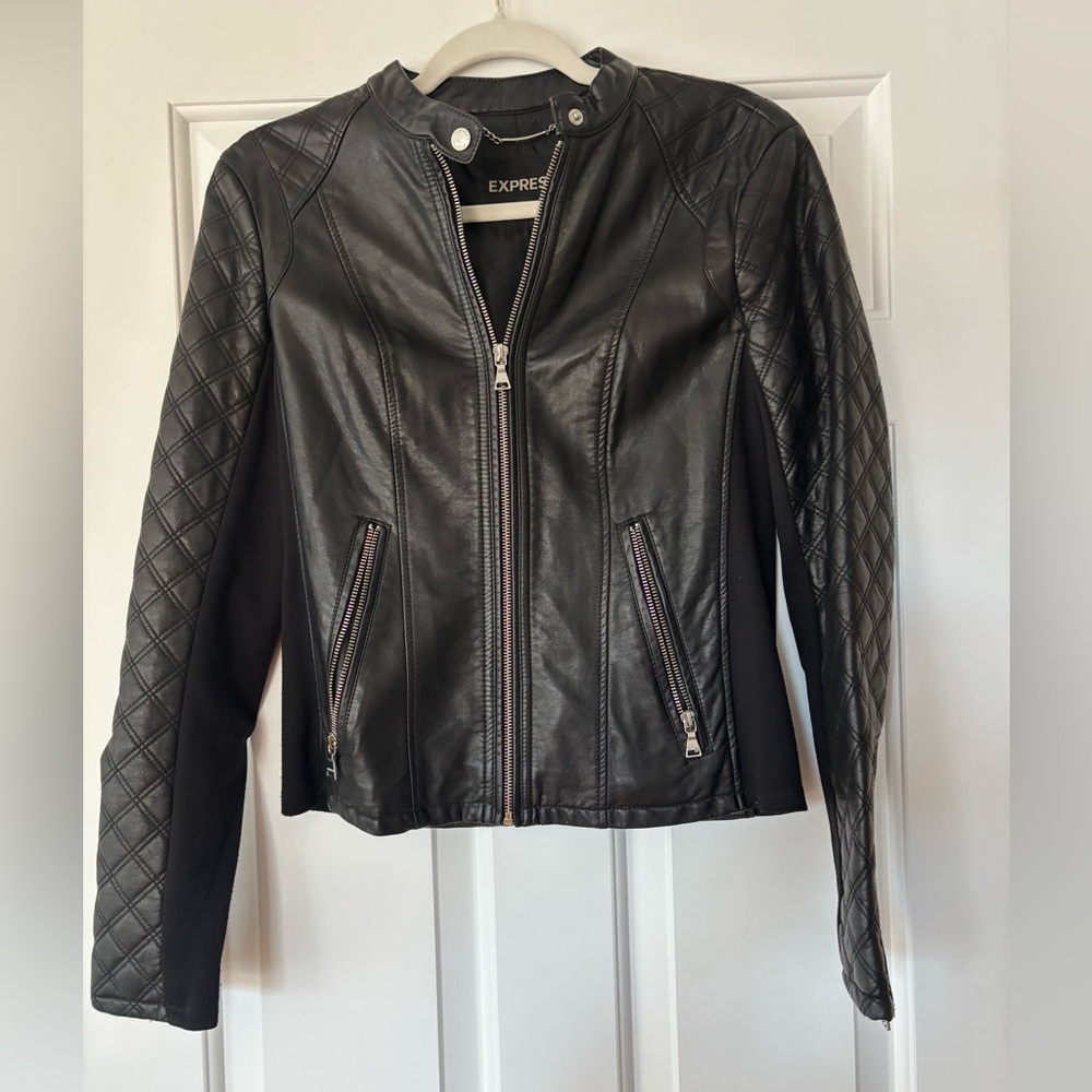 Faux leather jacket